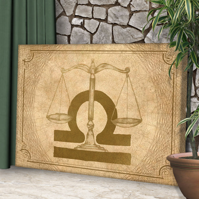 Libra Vintage Canvas Wall Art - Image by Tailored Canvases