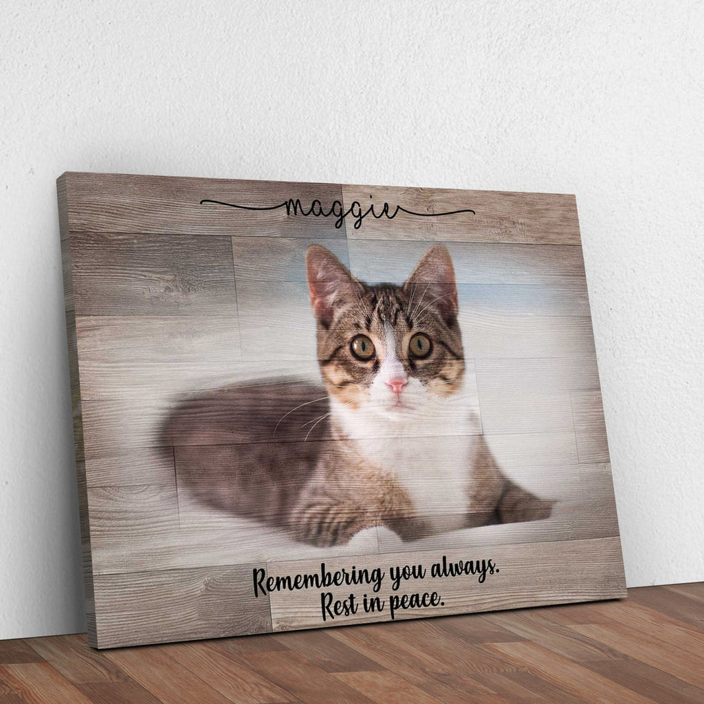 Cat Memorial Portrait Ready To Hang Free Shipping Tailored Canvases