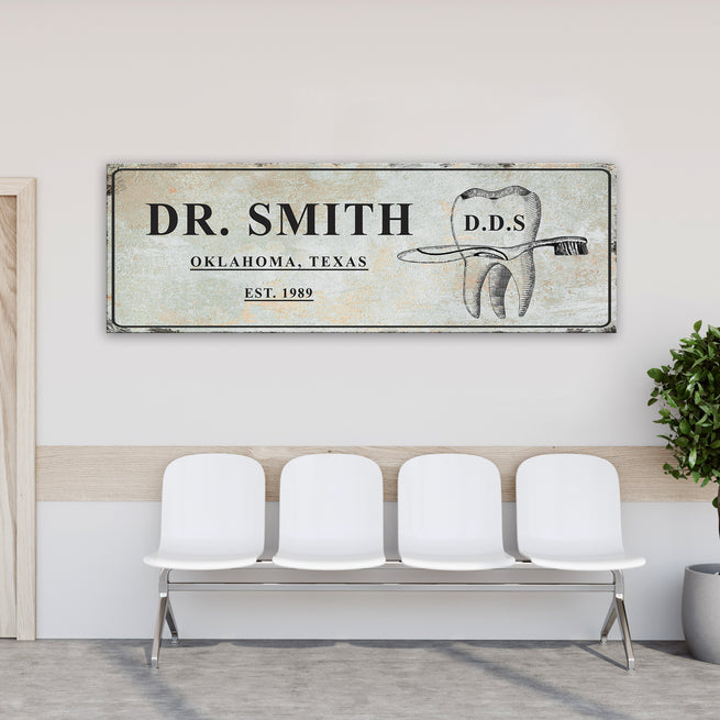 Dentist Signage (Ready to Hang) - Wall Art Image by Tailored Canvases