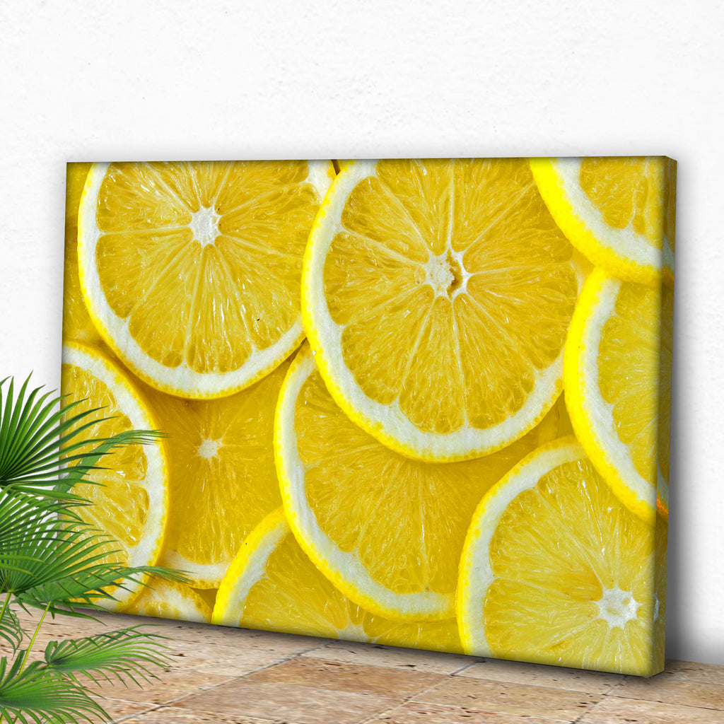 Fruits Lemon Slices Canvas Wall Art - Image by Tailored Canvases