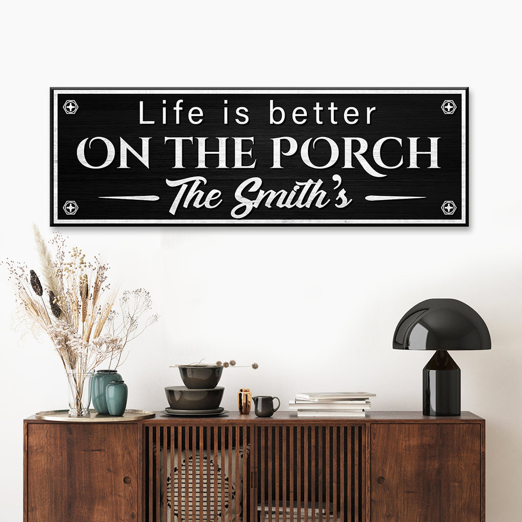 Family Porch Sign | Customizable Canvas - by Tailored Canvases