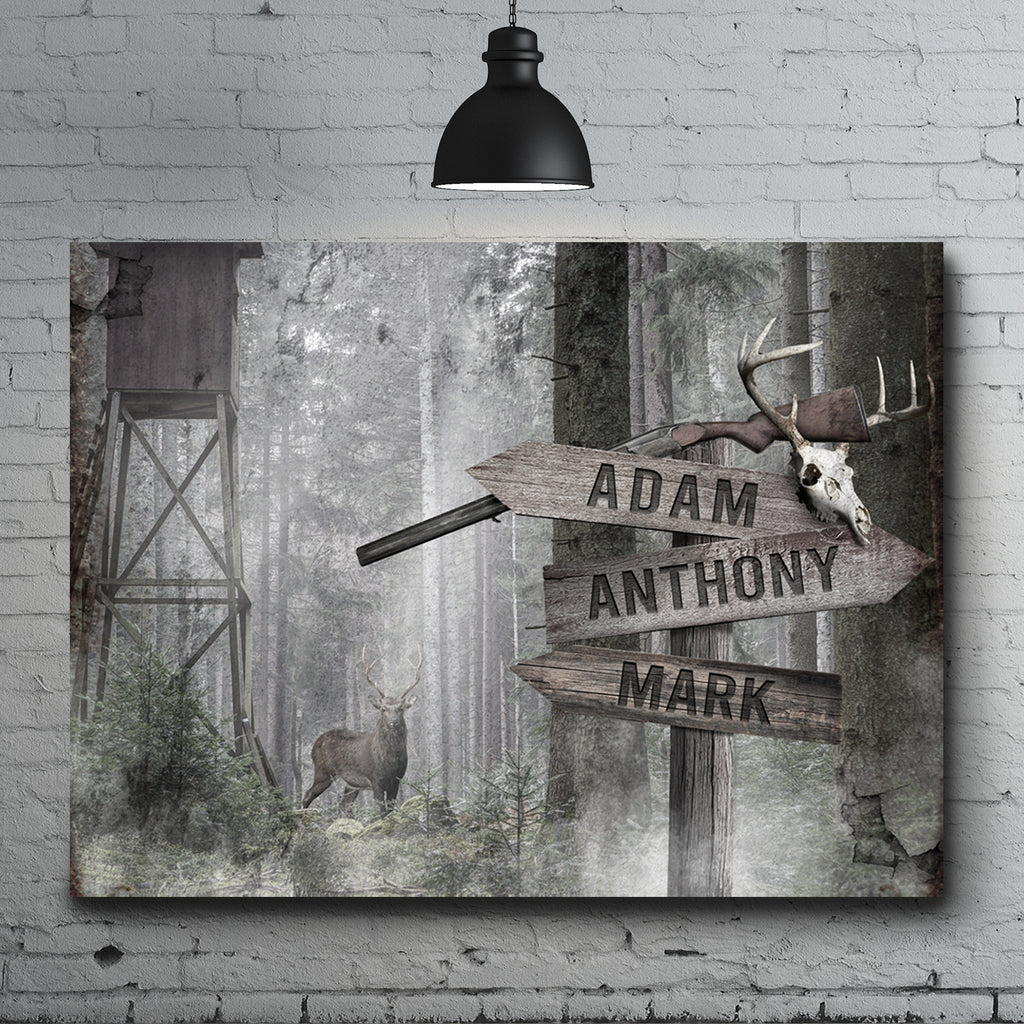 Hunting Season Name Sign | Customizable Canvas - by Tailored Canvases