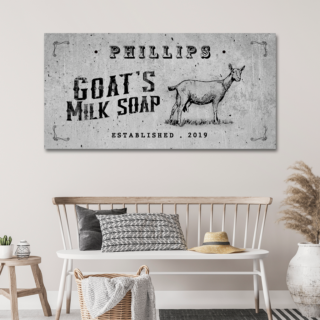 Goat's Milk Soap Sign | Customizable Canvas - Wall Art Image by Tailored Canvases