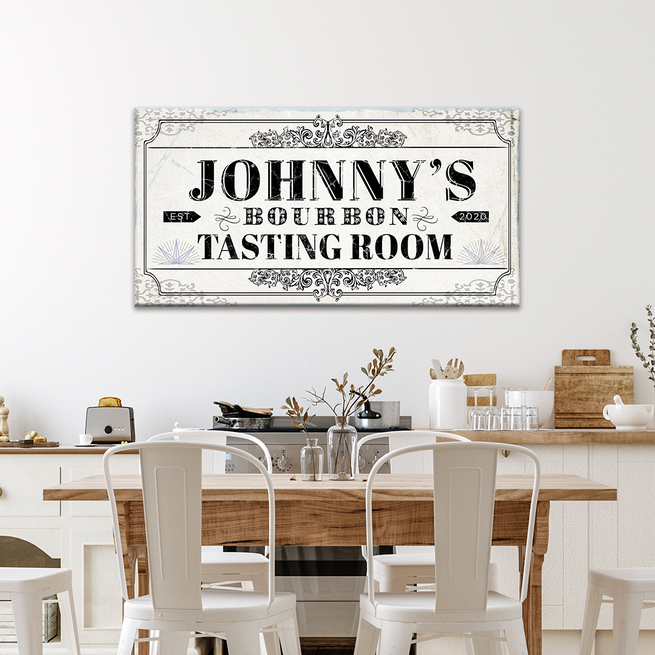 Bourbon Tasting Room Sign | Customizable Canvas - Wall Art Image by Tailored Canvases