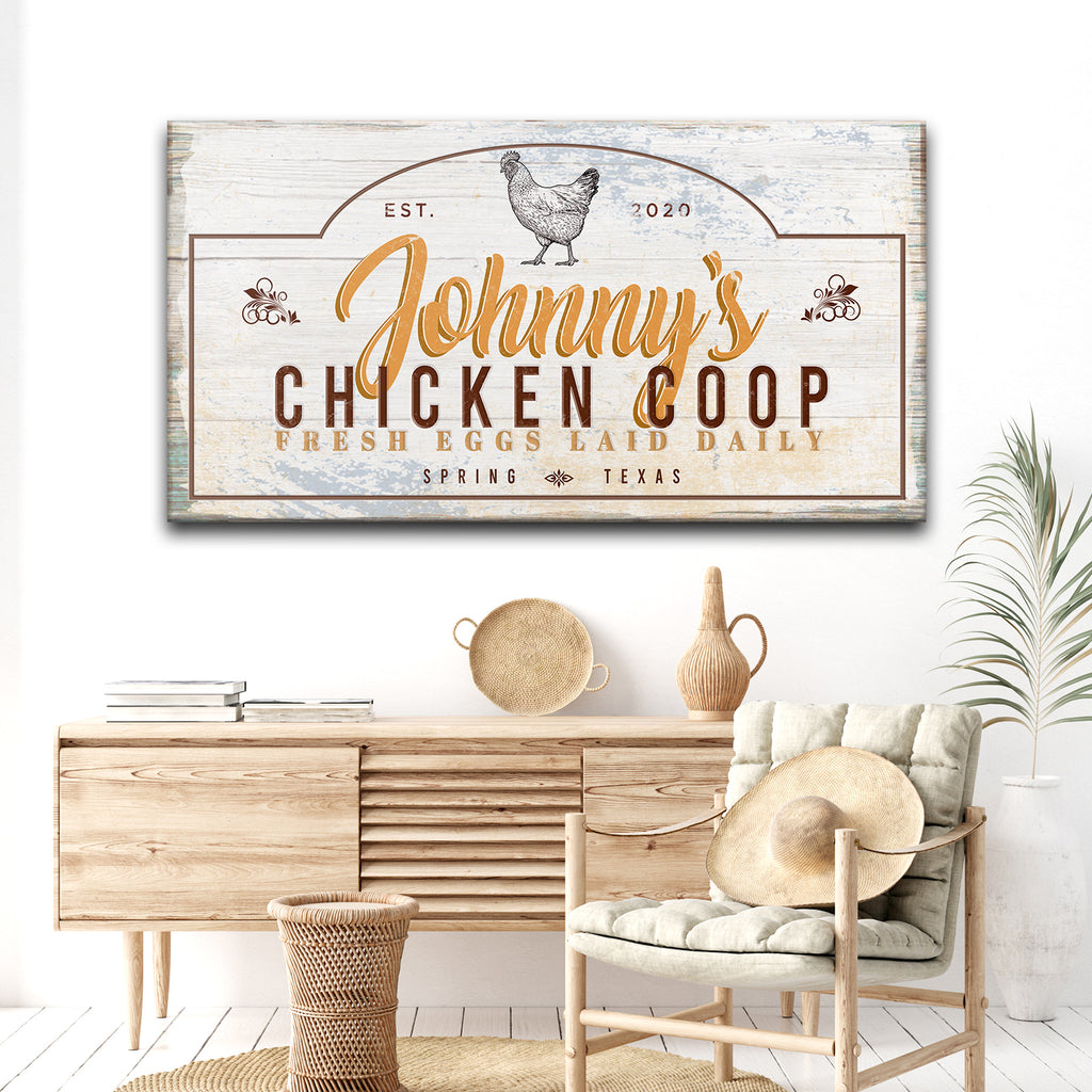 Chicken Coop Sign IV | Customizable Canvas - Image by Tailored Canvases