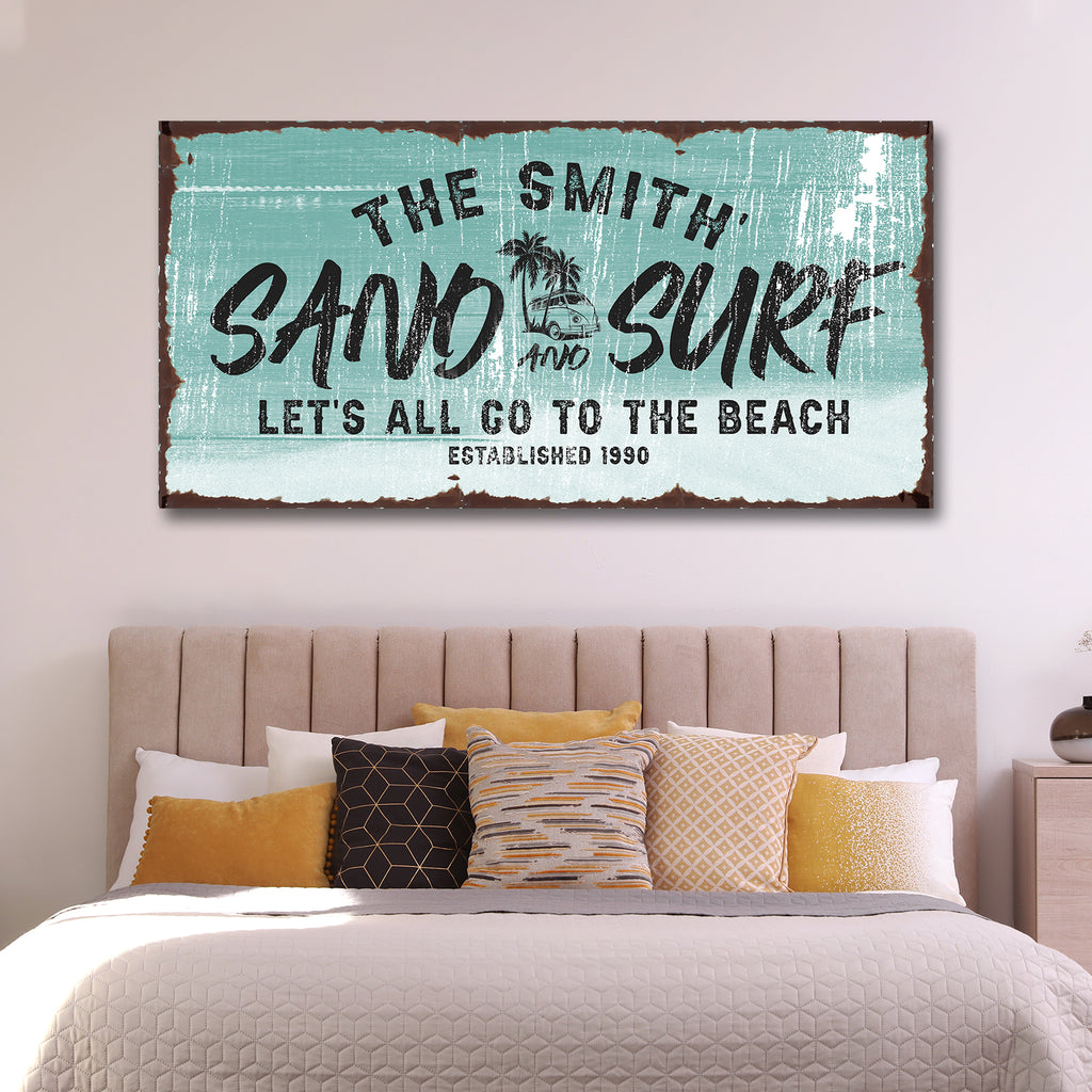 Sand and Surf Sign II | Customizable Canvas - Wall Art Image by Tailored Canvases