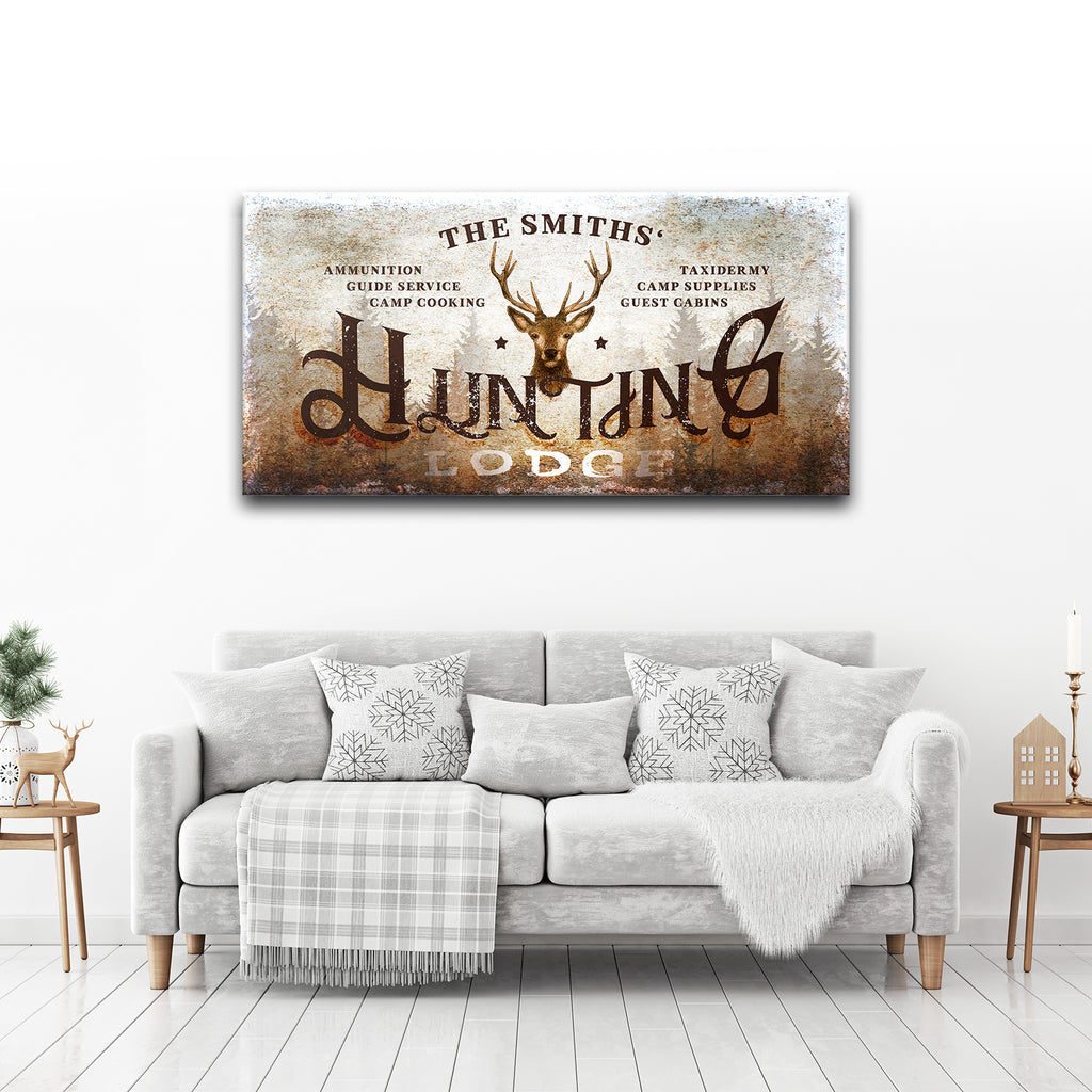 Hunting Lodge Sign I | Customizable Canvas - by Tailored Canvases