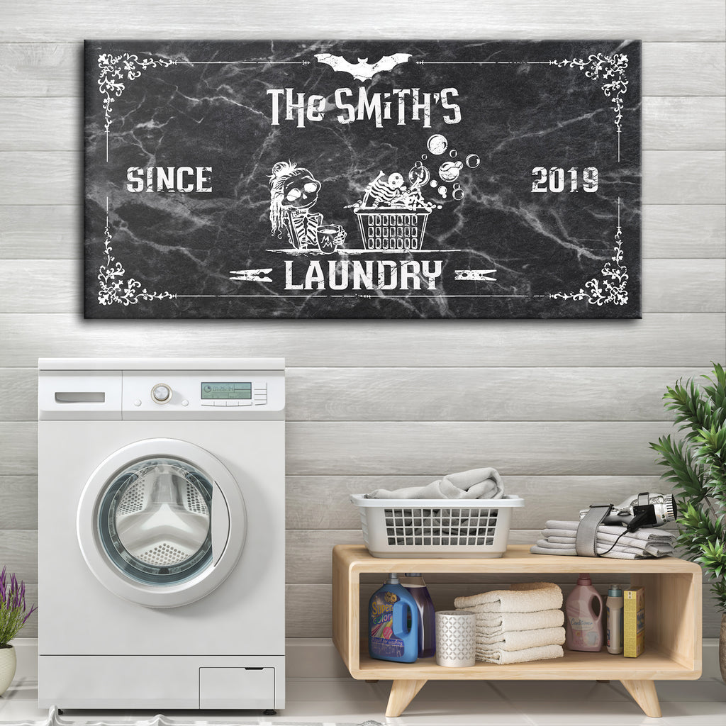 Gothic Laundry Sign | Customizable Canvas -by Tailored Canvases