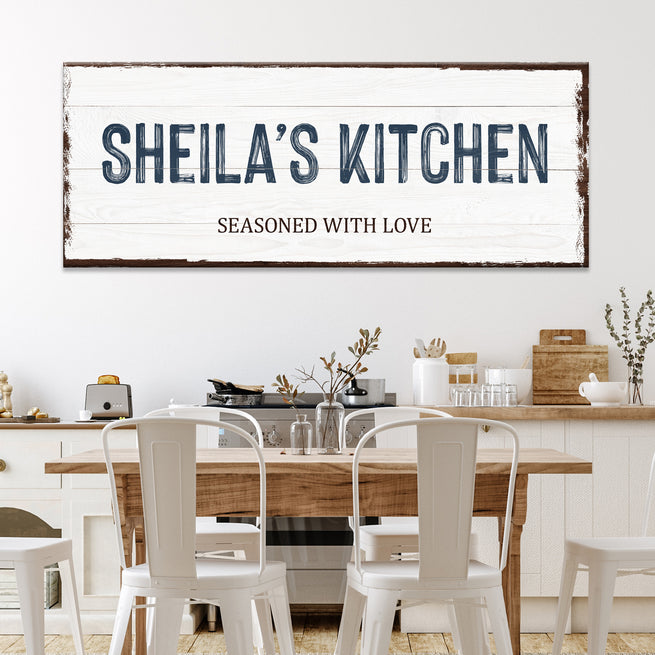 Family Kitchen Sign (Ready To Hang) - Wall Art Image by Tailored Canvases