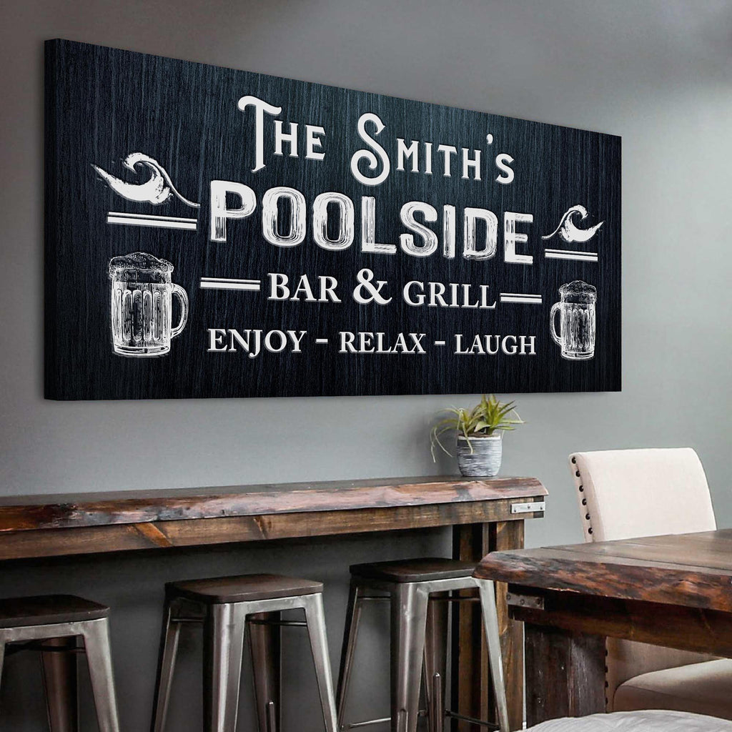 Poolside Bar and Grill Sign by Tailored Canvases