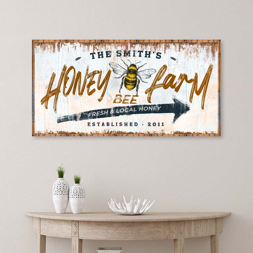 Family Farm Fresh Honey Sign | Customizable Canvas - Wall Art Image by Tailored Canvases