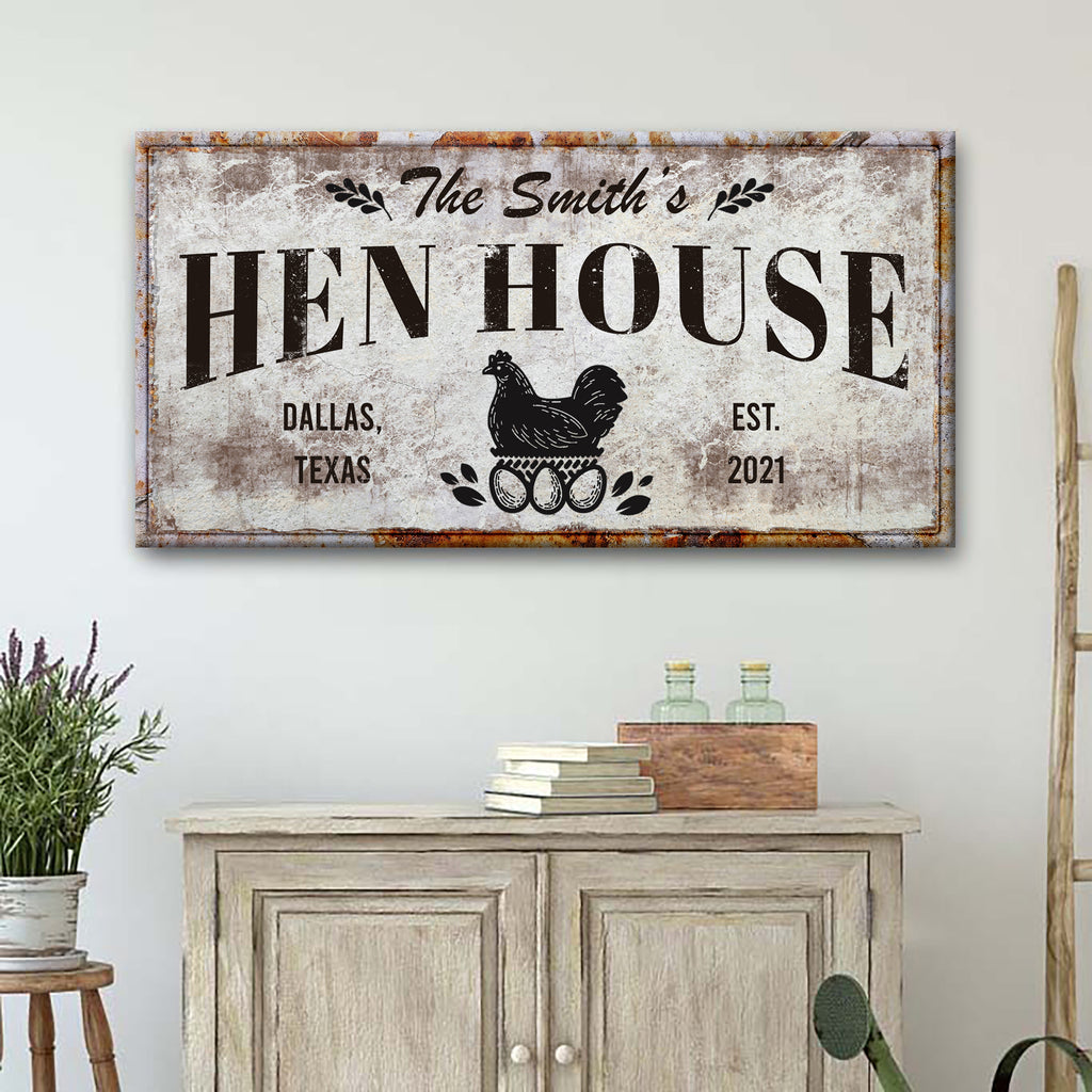 Family Hen House Sign | Customizable Canvas - Wall Art Image by Tailored Canvases