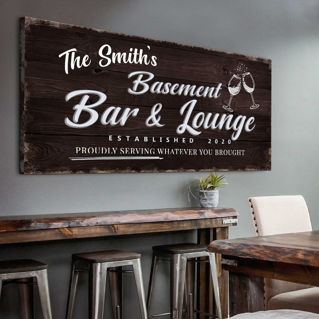 Basement Bar And Lounge Sign - Image by Tailored Canvases