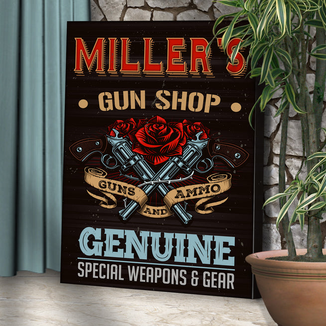 Custom Gun Shop Sign VII - Image by Tailored Canvases