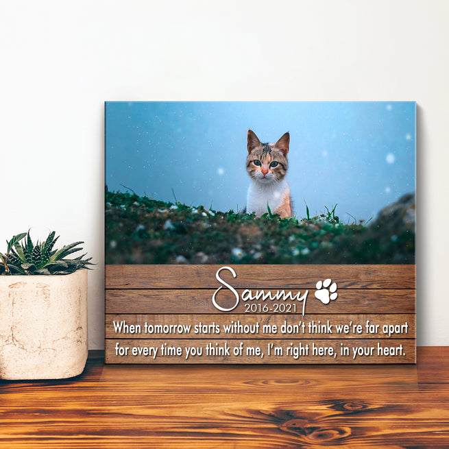 Cat Memorial Sign | Customizable Canvas - Wall Art Image by Tailored Canvases