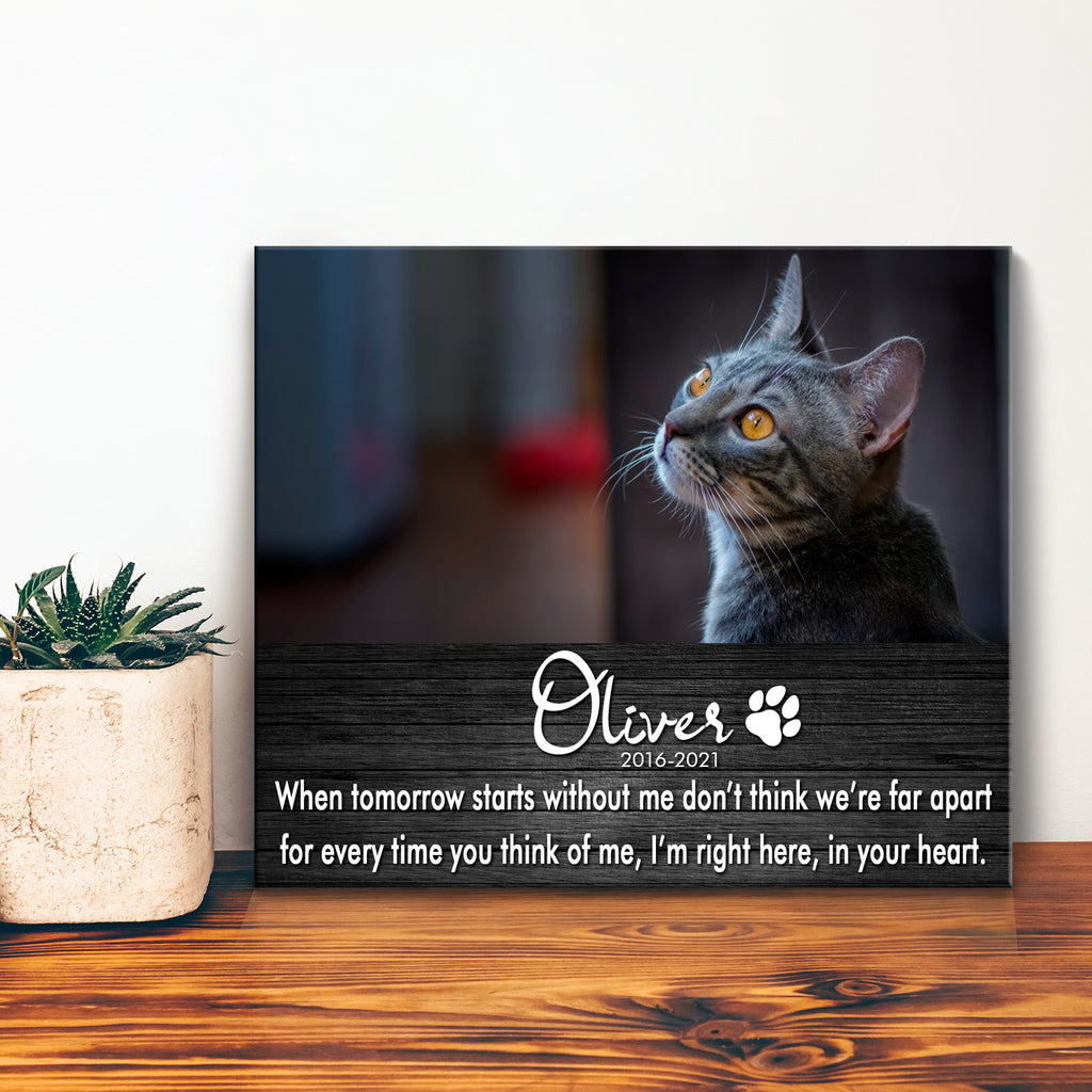 Cat Memorial Sign | Customizable Canvas - Wall Art Image by Tailored Canvases