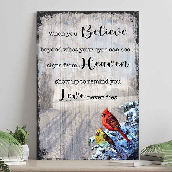 Signs From Heaven that Love Never Dies - Wall Art Image by Tailored Canvases