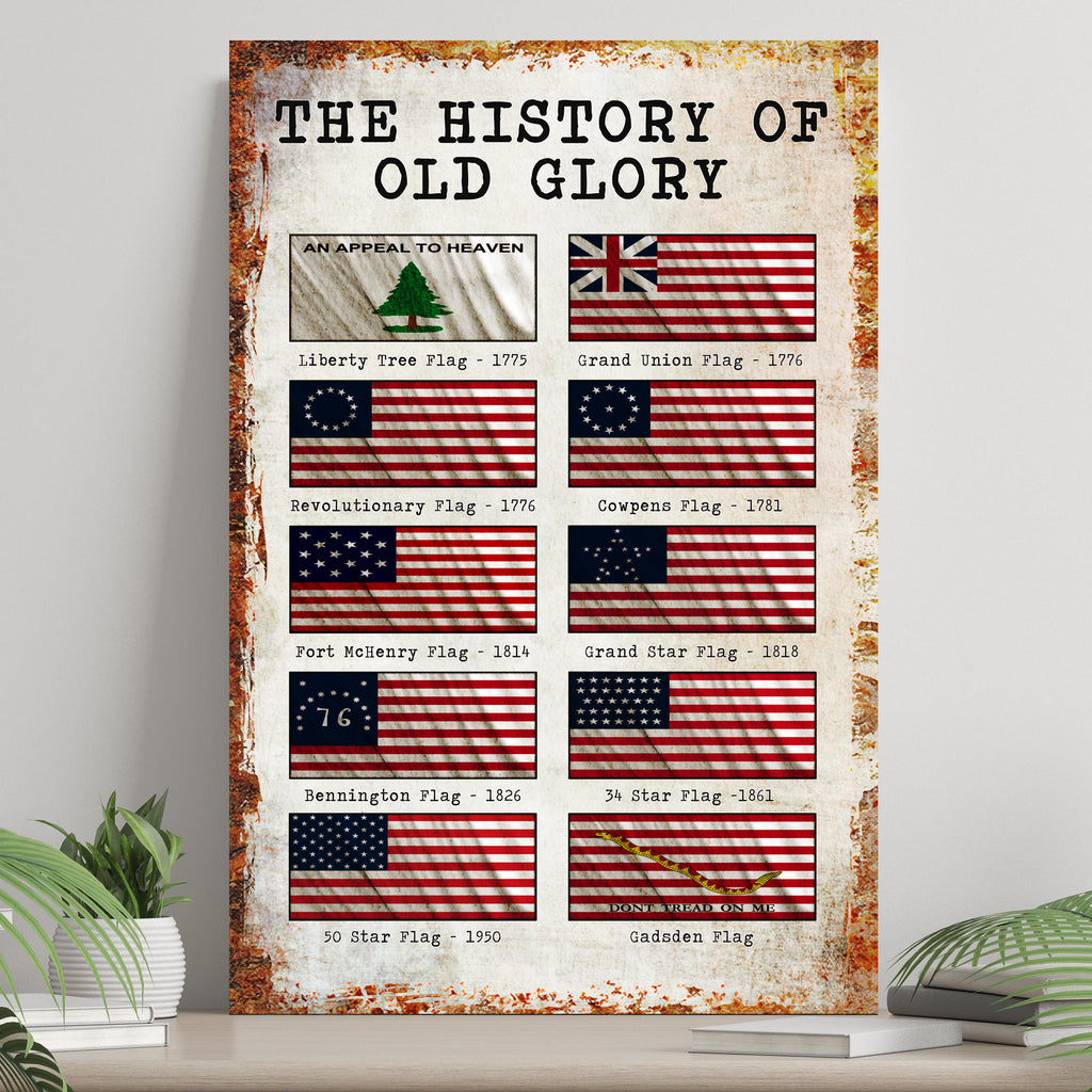 The History of Old Glory (READY TO HANG) - by Tailored Canvases