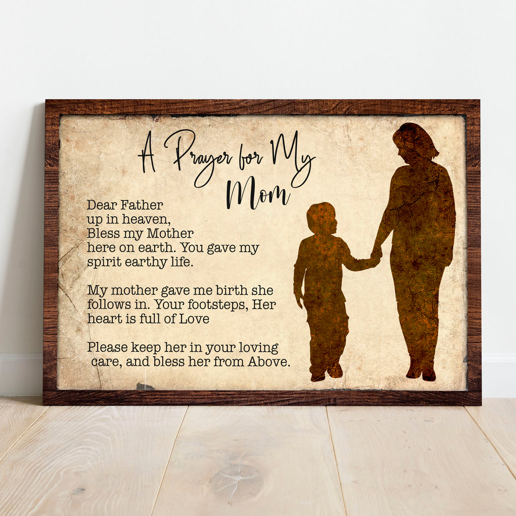 A Prayer for My Mom Mother's Day Gift (Ready to hang)  - Wall Art Image by Tailored Canvases