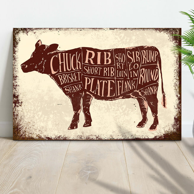 Cow Butcher Kitchen Sign - Image by Tailored Canvases