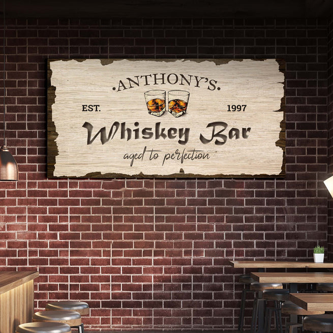 Custom Whiskey Bar - Wall Art Image by Tailored Canvases