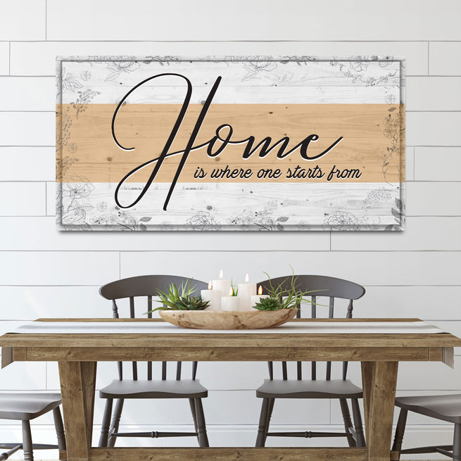 Home is Where One Starts (Ready to Hang) Free Shipping - Wall Art Image by Tailored Canvases