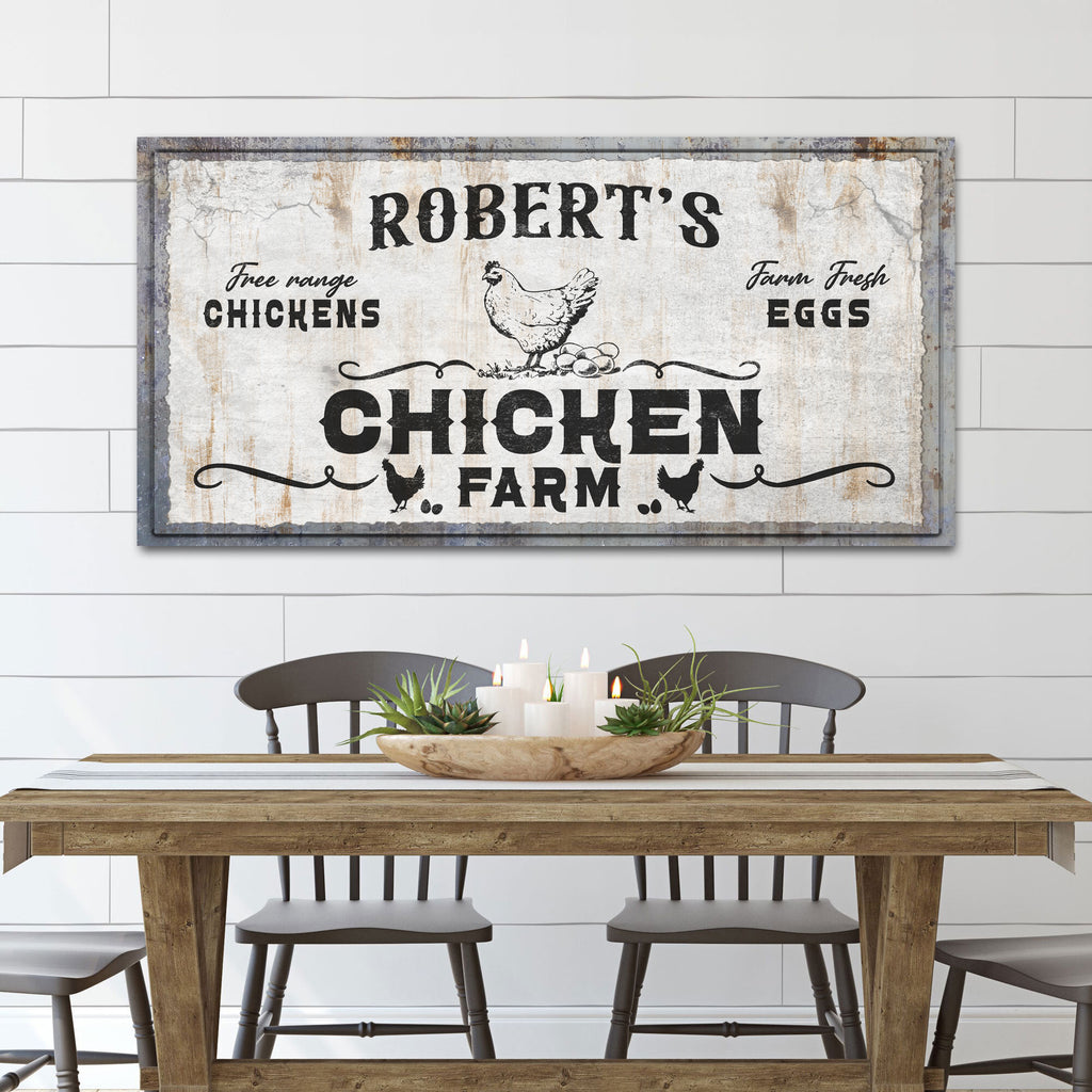 Free Range Chickens Farm Fresh Eggs Chicken Farm (Ready to hang) - by Tailored Canvases