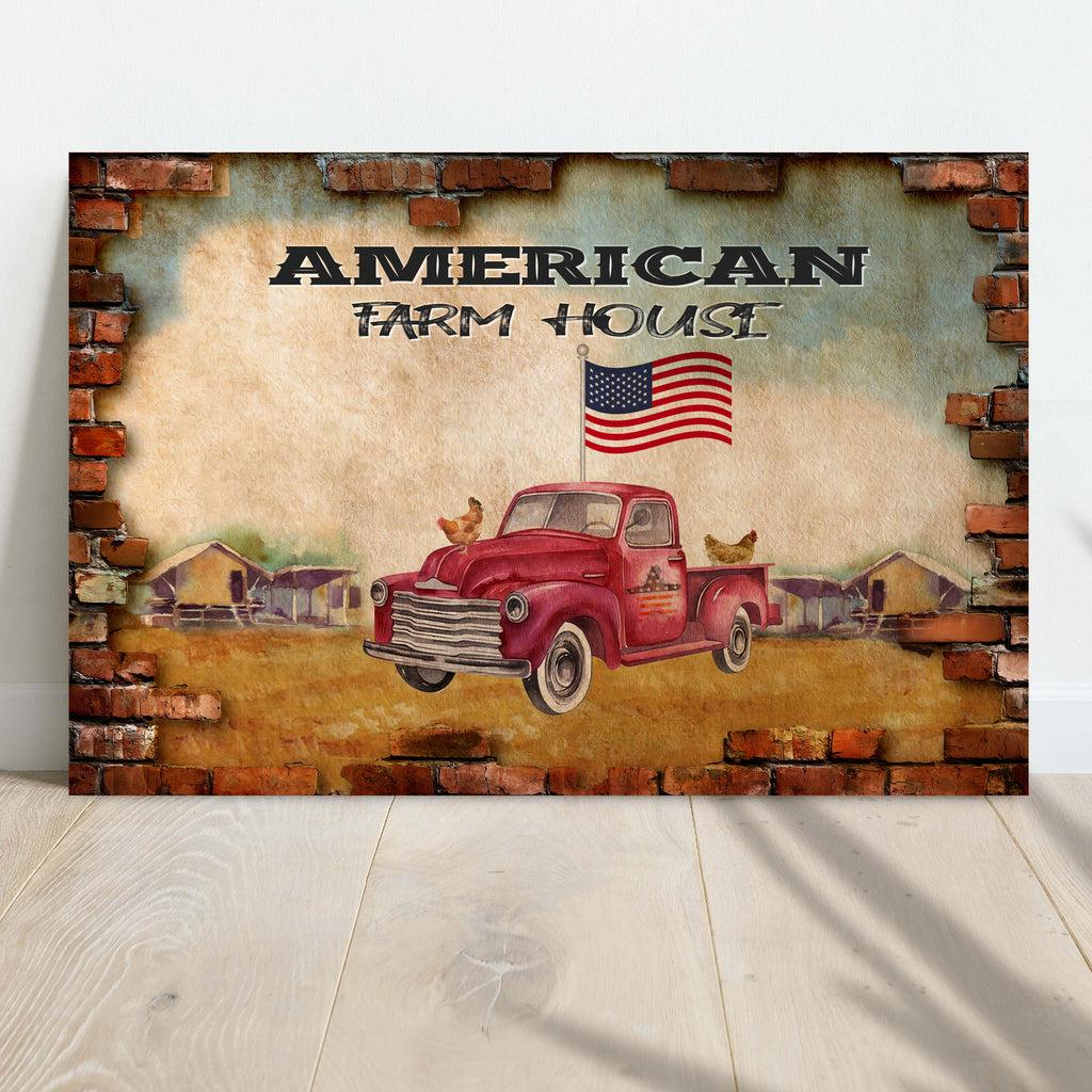 American Farm House Sign - Image by Tailored Canvases