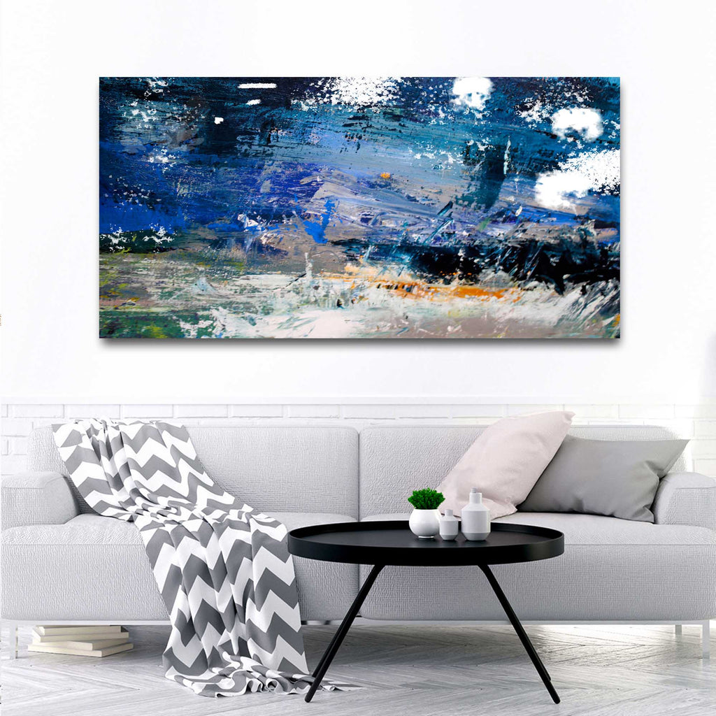 Blue Abstract Art Canvas - by Tailored Canvases