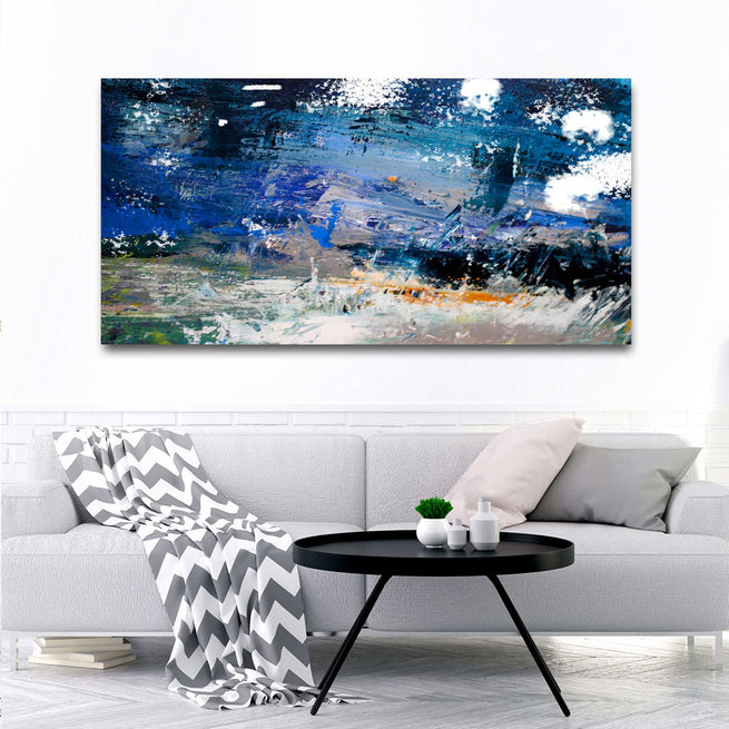 Blue Abstract Art Canvas  - Wall Art Image by Tailored Canvases