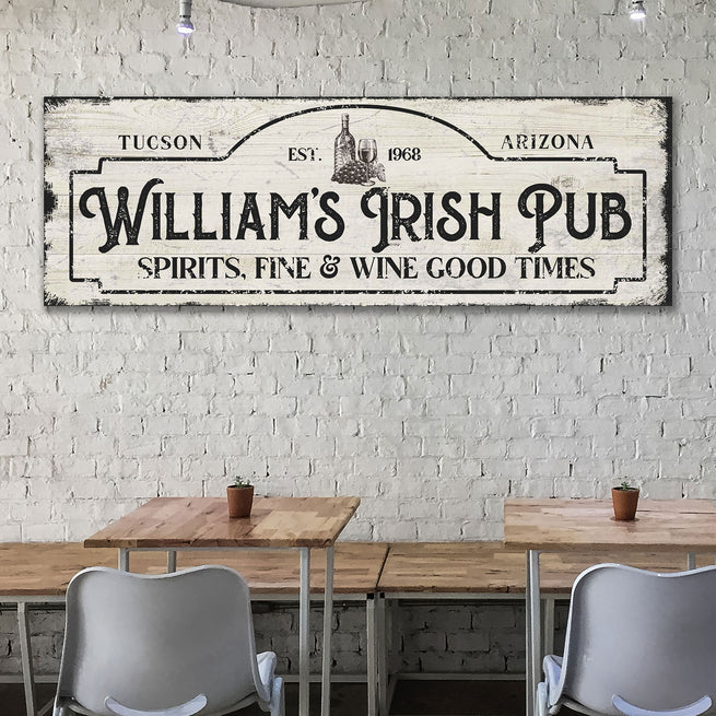 Custom Irish Pub Sign - Wall Art Image by Tailored Canvases