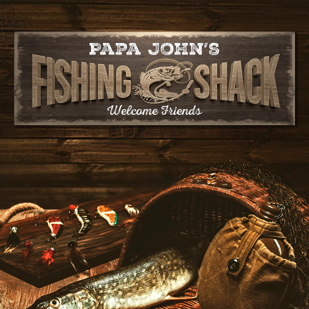 Fishing Shack Sign - Wall Art Image by Tailored Canvases