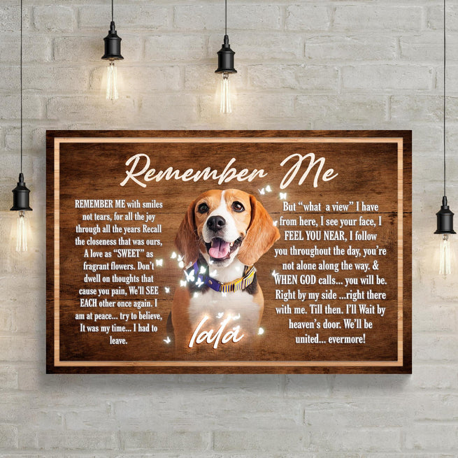 Remember me, I'll wait by the heaven's door Pet Memorial - Wall Art Image by Tailored Canvases