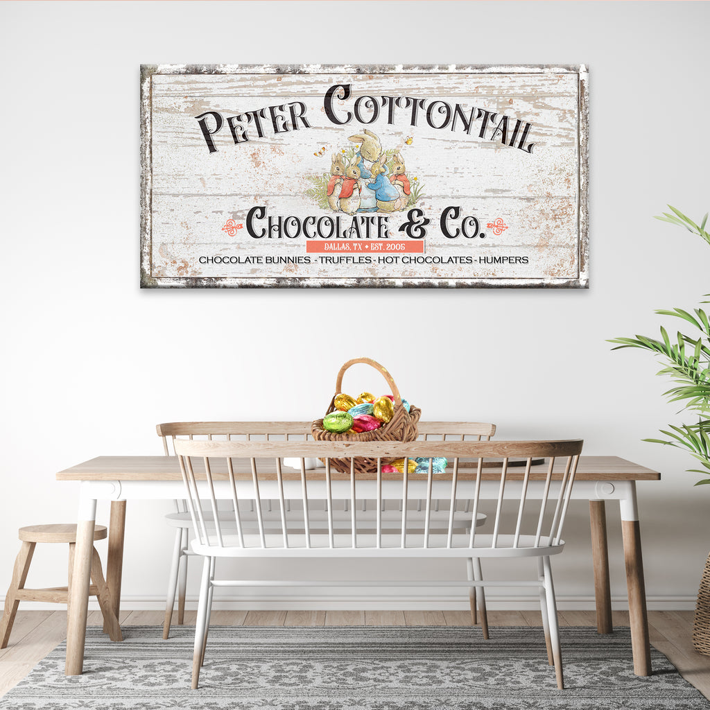 Peter Cottontail Chocolate & Co Bunnies - Wall Art Image by Tailored Canvases