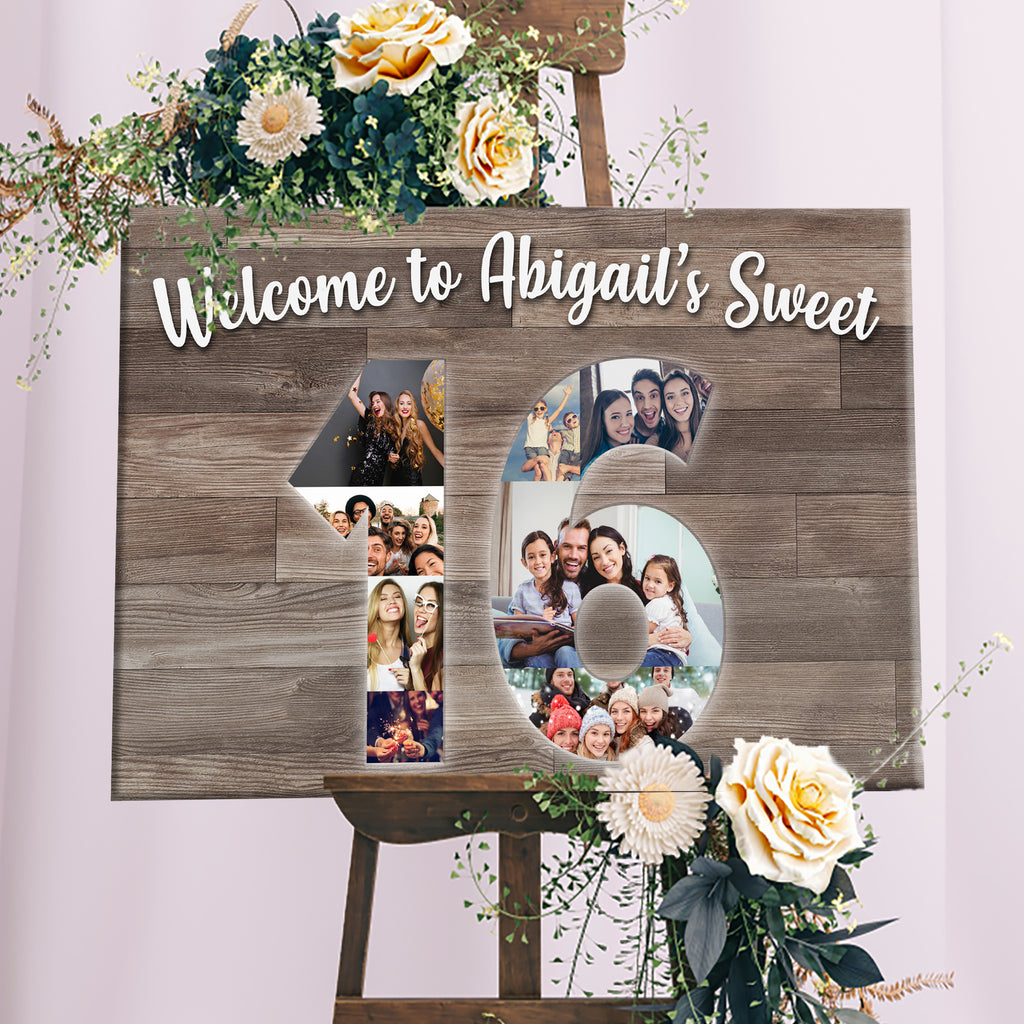 Sweet 16 Sign (READY TO HANG) - Wall Art Image by Tailored Canvases