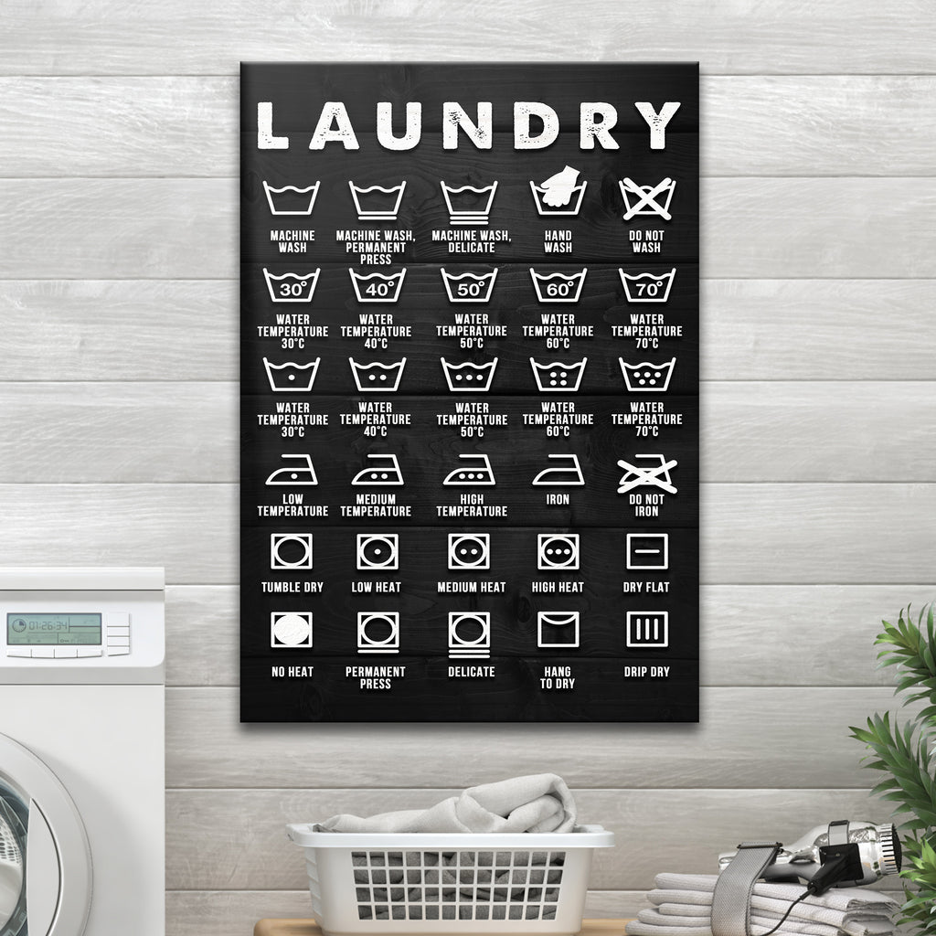 Laundry Symbols (READY TO HANG) - by Tailored Canvases