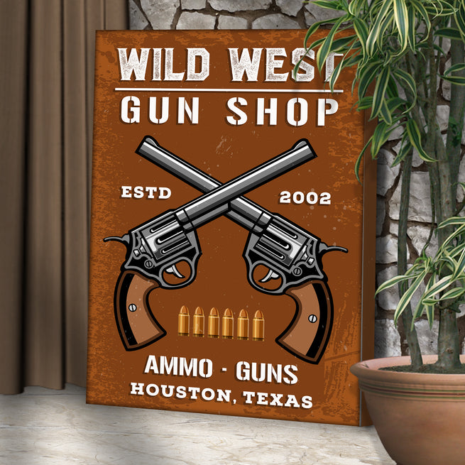 Gun Shop Sign IV - Image by Tailored Canvases
