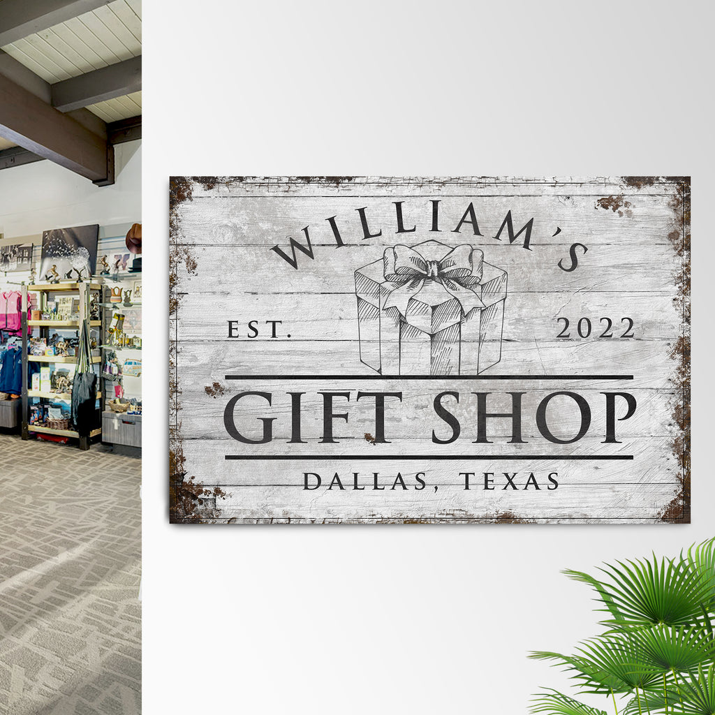 Custom Gift Shop Sign III - Image by Tailored Canvases