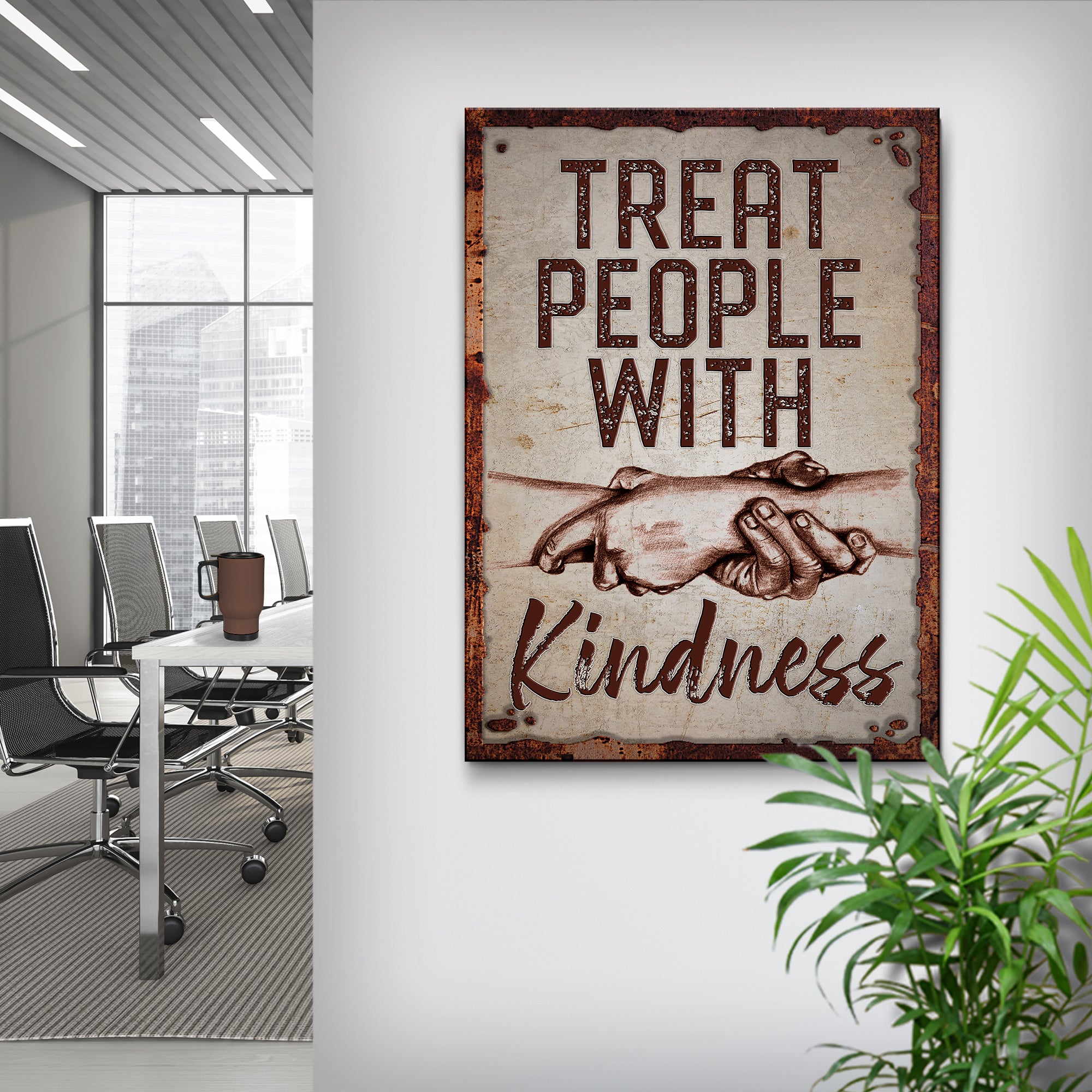 Image of Treat People With Kindness Sign e L TR 