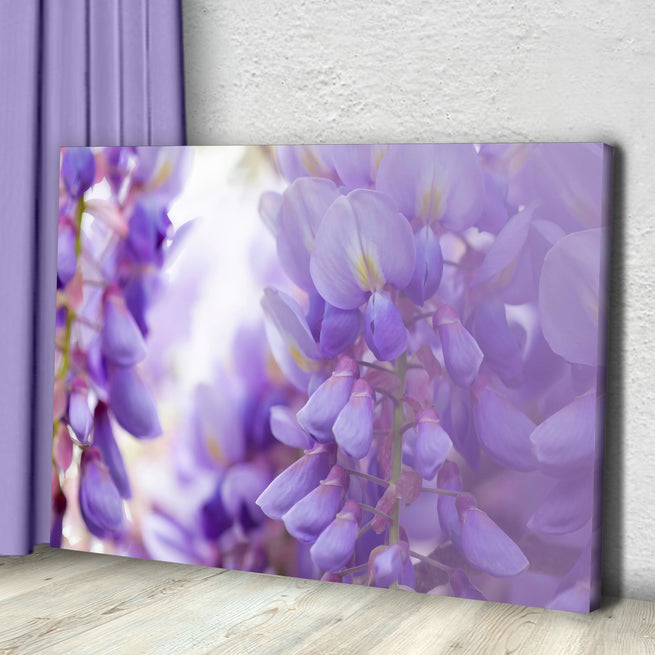 Flowers Wisteria Curtain Canvas Wall Art - Image by Tailored Canvases