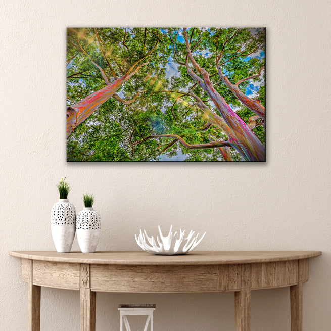 Rainbow Eucalyptus Tree Canvas Wall Art (Ready to Hang) - Wall Art Image by Tailored Canvases