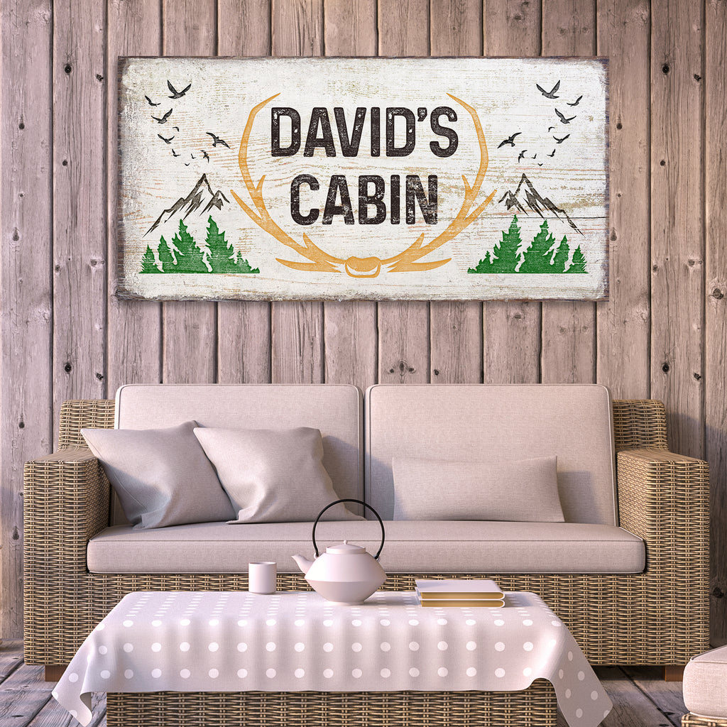 Cabin Sign II | Customizable Canvas - Wall Art Image by Tailored Canvases