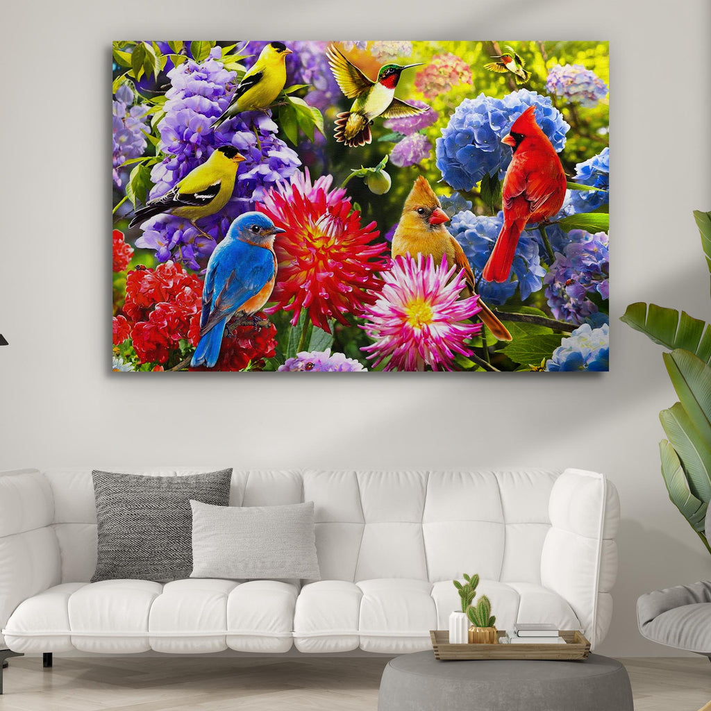 Birds of Spring Canvas Wall Art - by Tailored Canvases