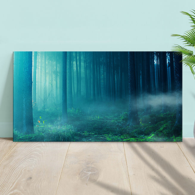 Into the Foggy Forest Canvas Wall Art - Wall Art Image by Tailored Canvases