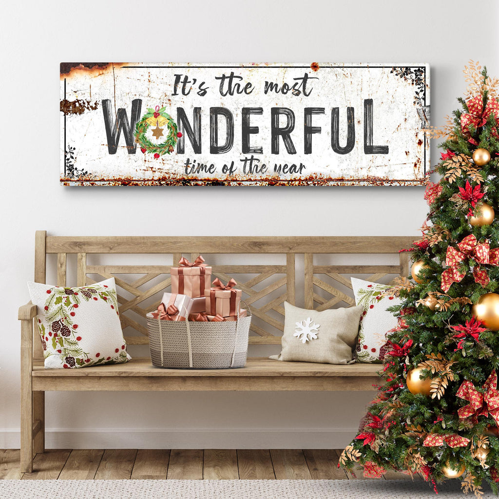 Most Wonderful Time of the Year Sign - Wall Art Image by Tailored Canvases