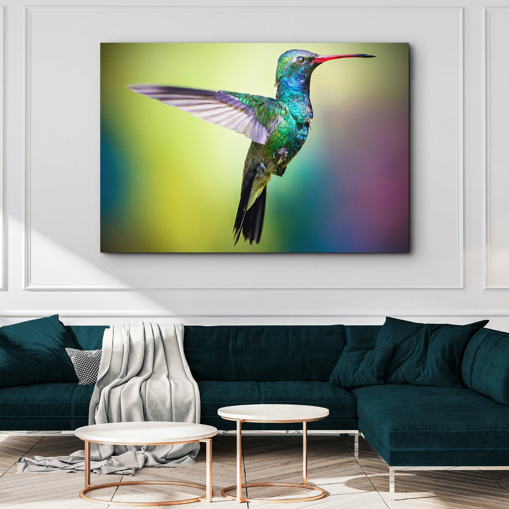 Iridescent Hummingbird Canvas Wall Art - by Tailored Canvases