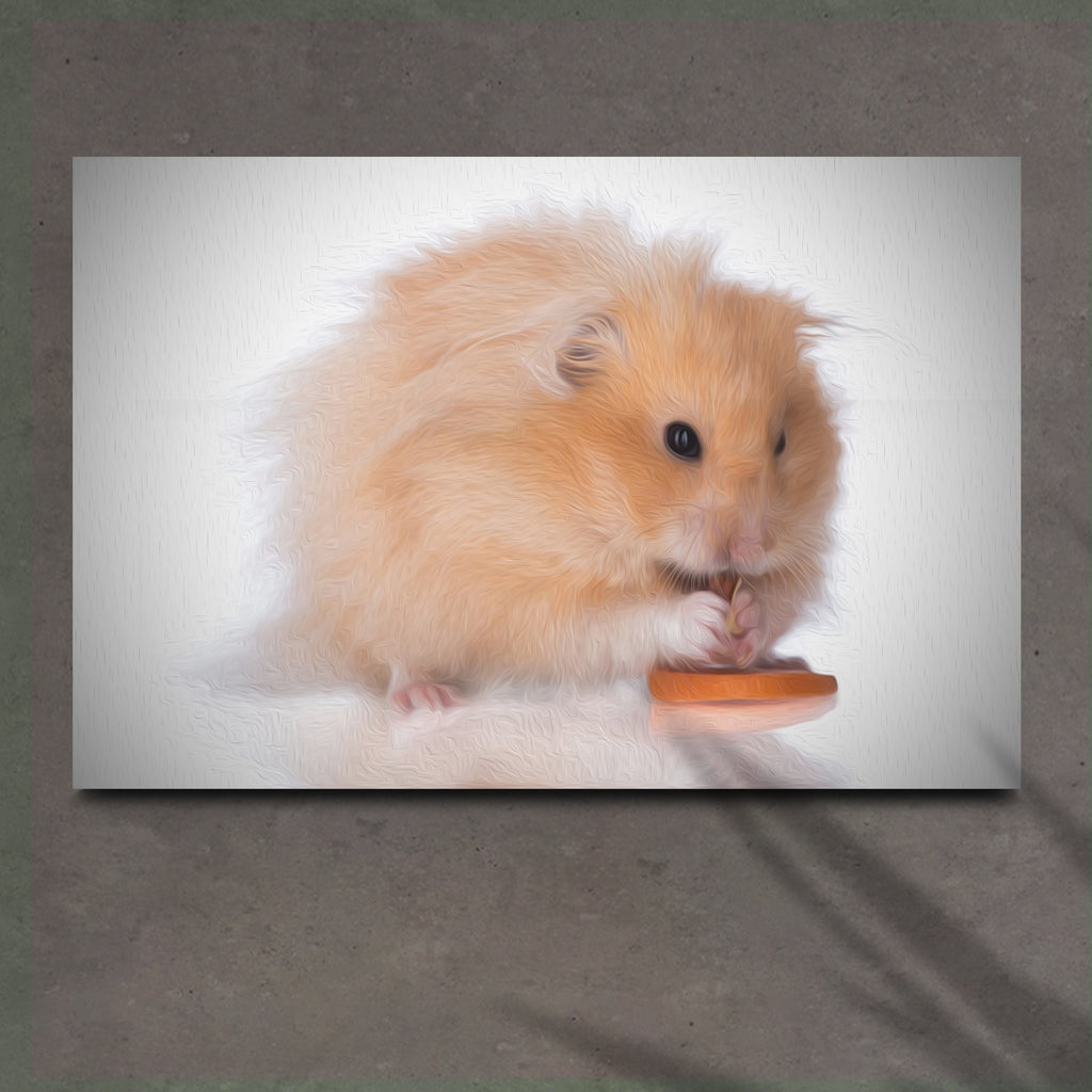 Fluffy Hamster Canvas Wall Art - by Tailored Canvases