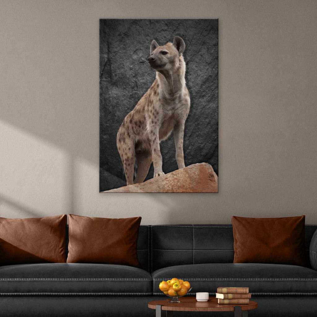 Lone Hyena Painting Canvas Wall Art - Image by Tailored Canvases