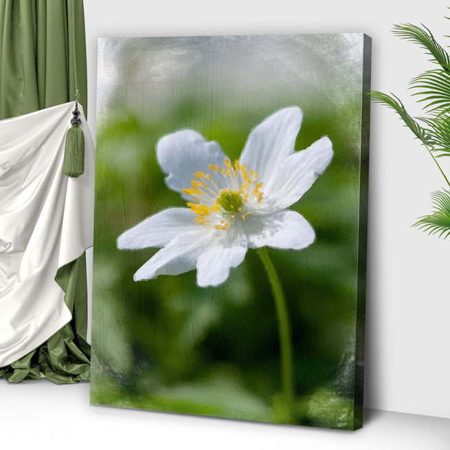 Flowers Geranium White Canvas Wall Art - Image by Tailored Canvases