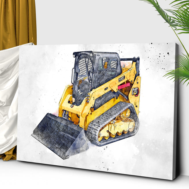 Construction Truck Skid Steer Canvas Wall Art - Image by Tailored Canvases